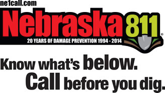 Nebraska 811 - Know what's below. Call before you dig.